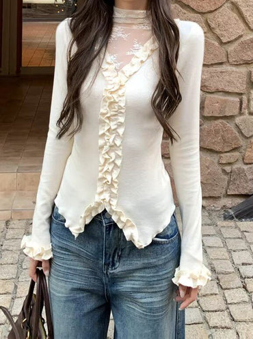 アプリコット フリルリボンカットソー TK0408