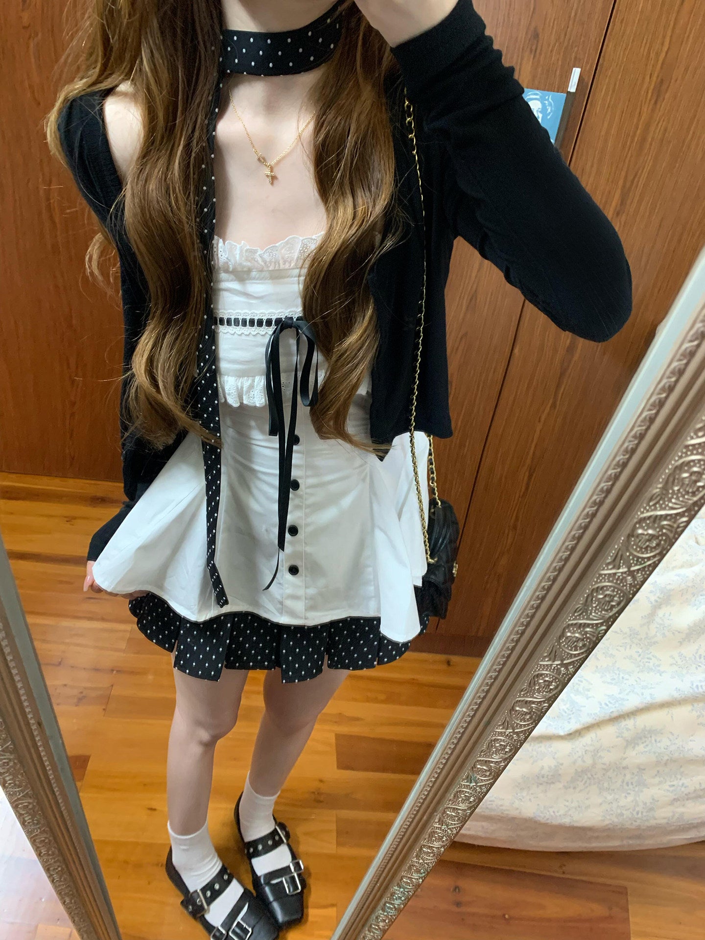 レースキャミ&カーディガン セット TK0411