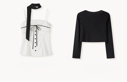 レースキャミ&カーディガン セット TK0411