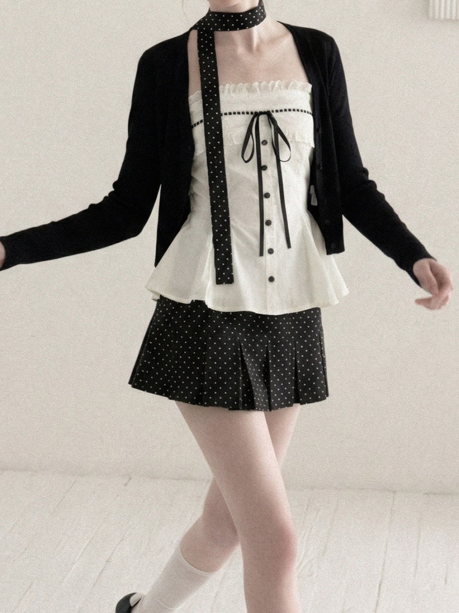 レースキャミ&カーディガン セット TK0411