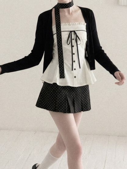 レースキャミ&カーディガン セット TK0411