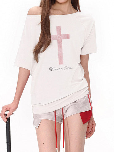 2WAY ワンショルダーTシャツ TK0415