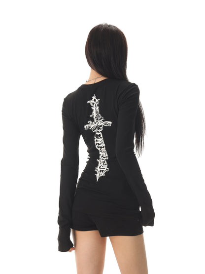 前後2WAYロゴプリントロンT TK0416