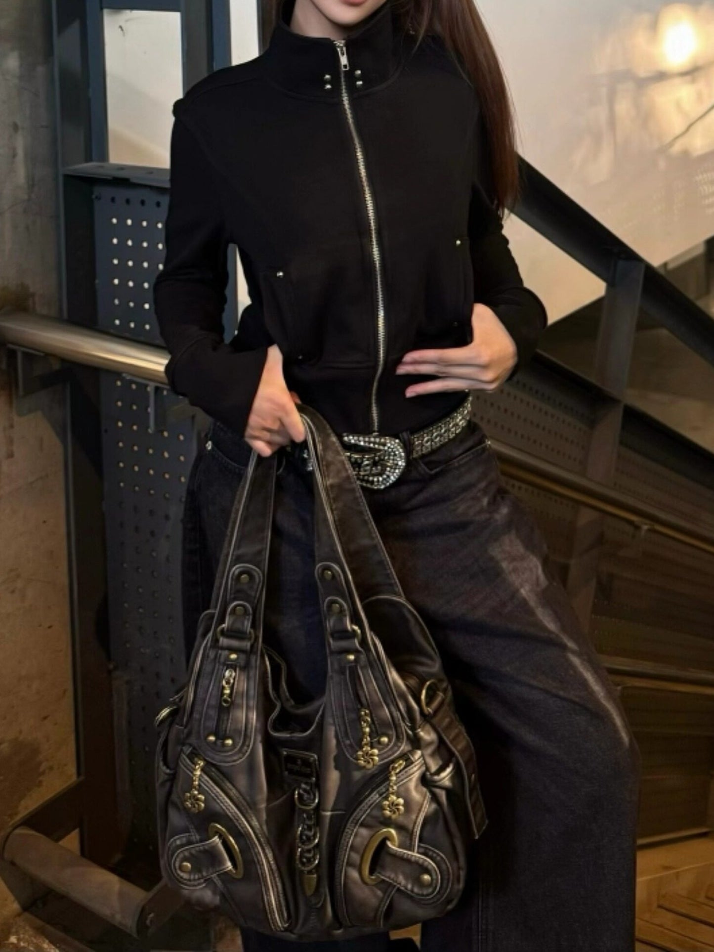 モチーフ ハイネックショートジャケット TK0417