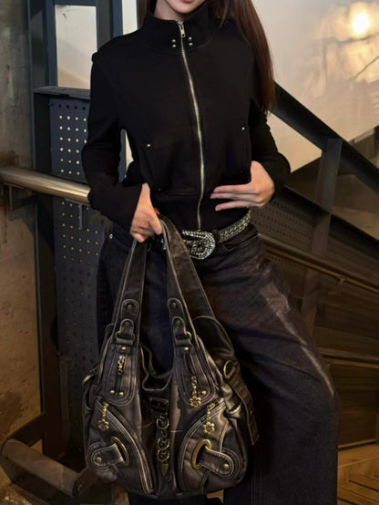 モチーフ ハイネックショートジャケット TK0417