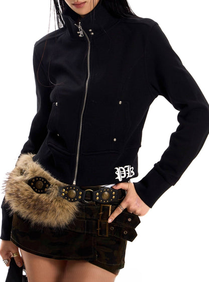 モチーフ ハイネックショートジャケット TK0417