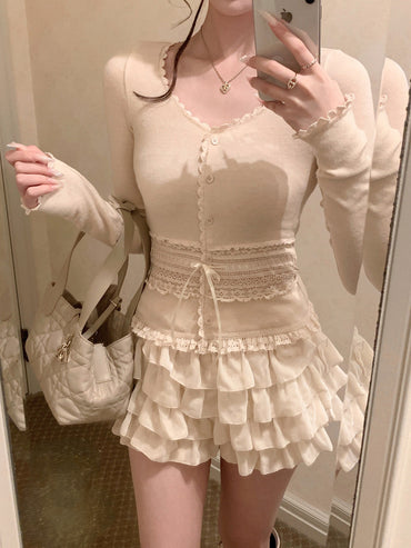 ウエストカットアウト ロングスリーブT TK0419