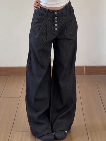 ストライプワイドデニムスラックス TK0432