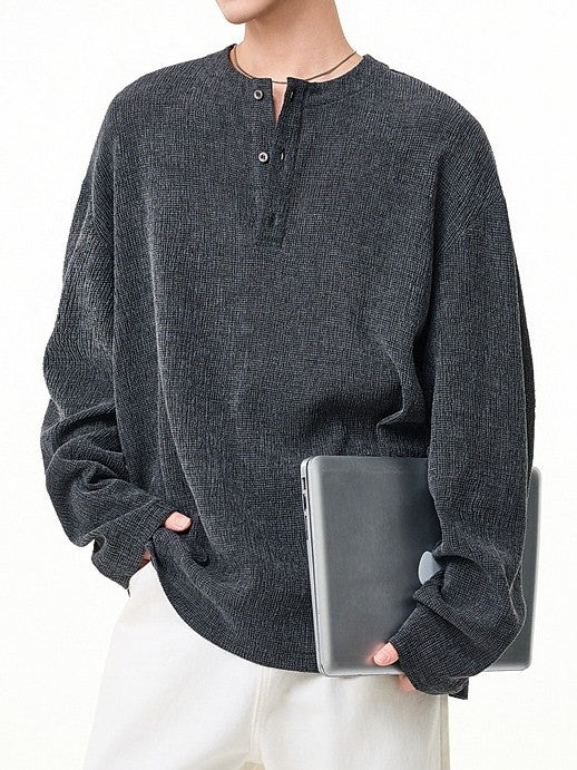 ベーシックヘンリーネックプルオーバー TK0434