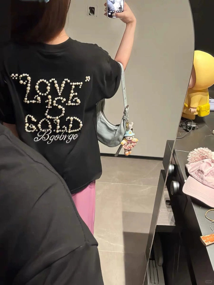 パールロゴデザインTシャツ TK0439