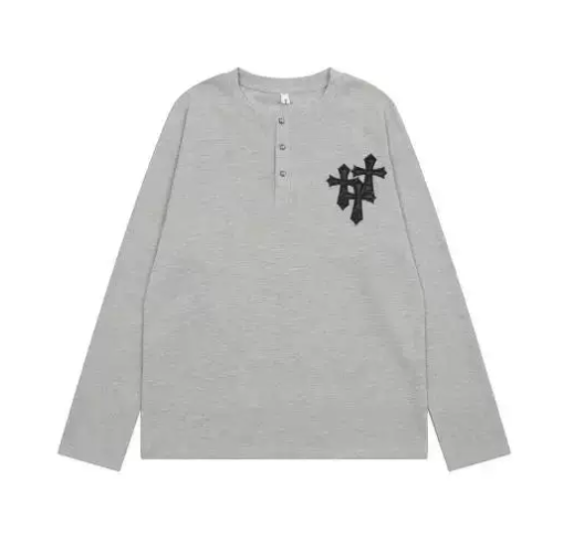 ワッフルヘンリーネックTシャツ TK0459