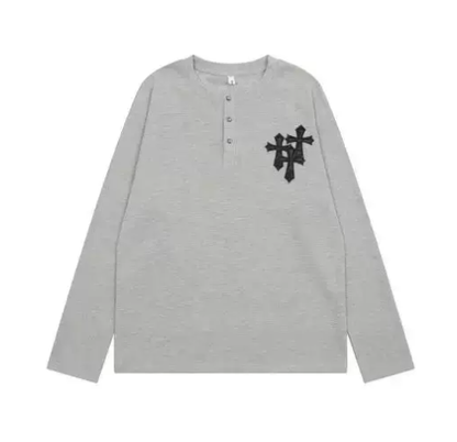 ワッフルヘンリーネックTシャツ TK0459