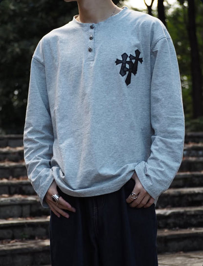 「yama」ワッフルヘンリーネックTシャツ TK0459