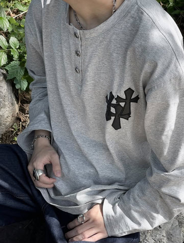 「yama」ワッフルヘンリーネックTシャツ TK0459