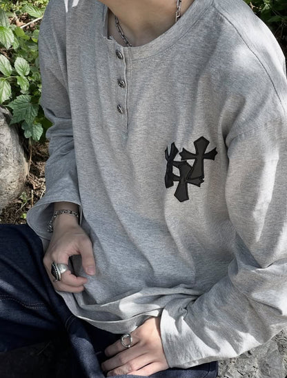 「yama」ワッフルヘンリーネックTシャツ TK0459