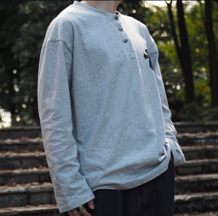 「yama」ワッフルヘンリーネックTシャツ TK0459