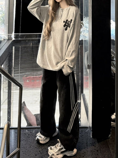 ワッフルヘンリーネックTシャツ TK0459