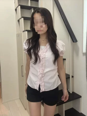 「15milk_0」ストライプ バルーンスリーブシャツ TK0468