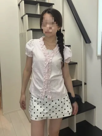 「15milk_0」ストライプ バルーンスリーブシャツ TK0468