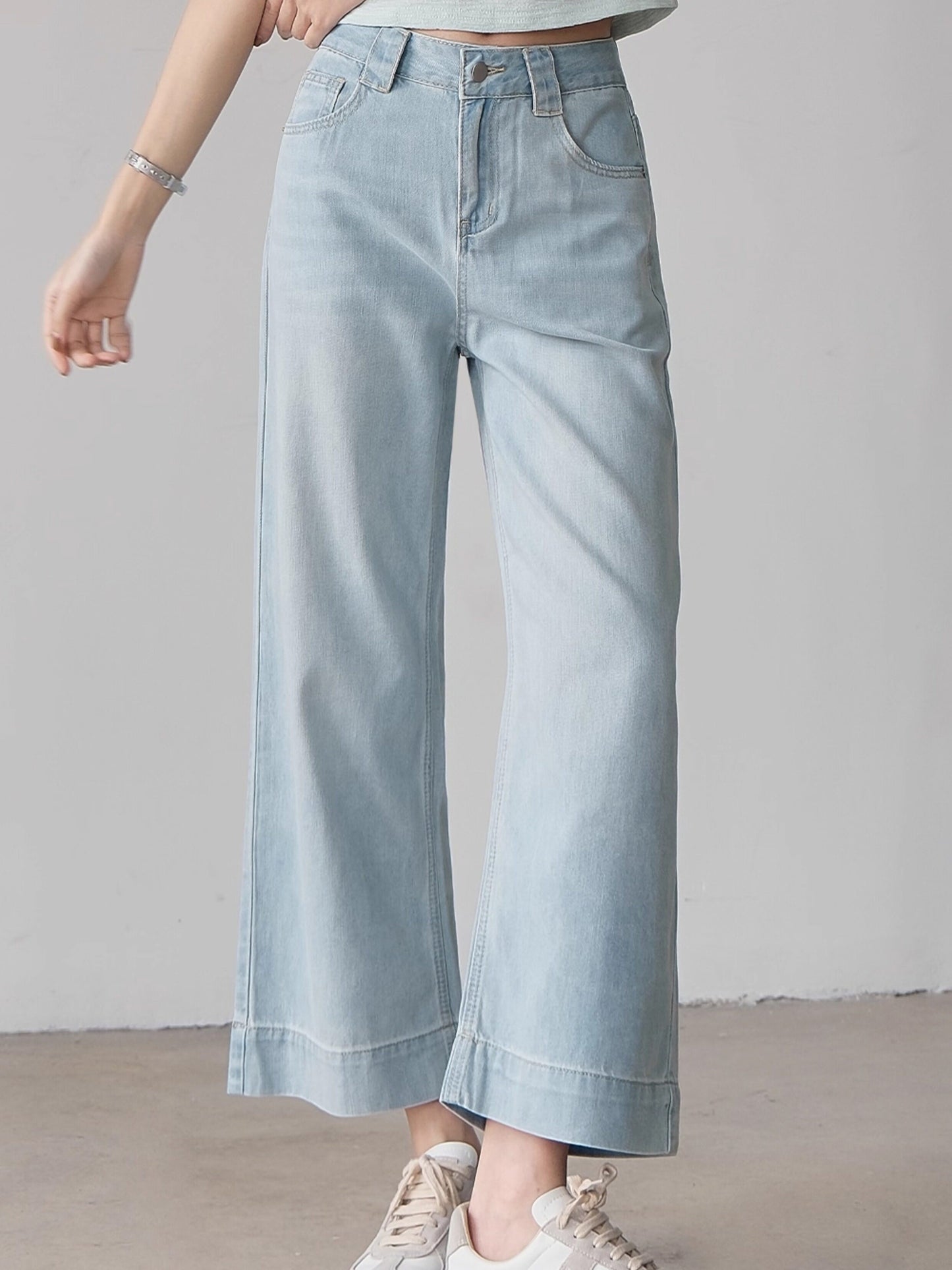 クロップドワイドデニムパンツ TK0472