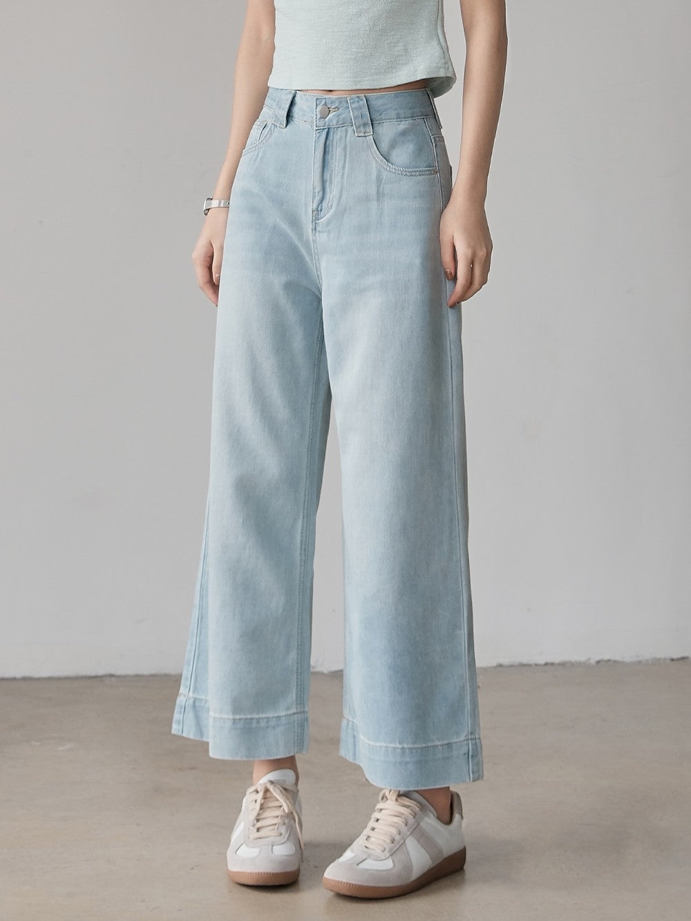 クロップドワイドデニムパンツ TK0472