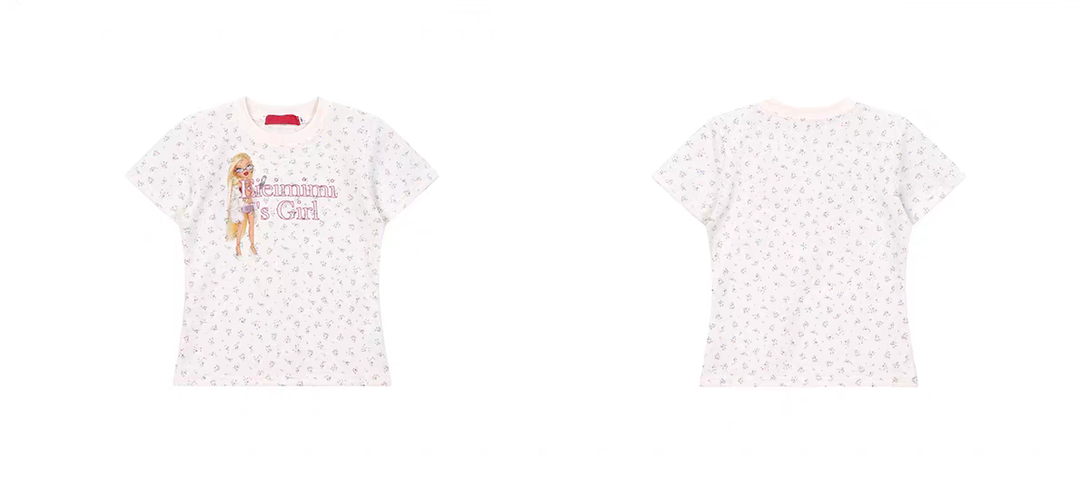 ワッフルフラワーラウンドTシャツ TK0476