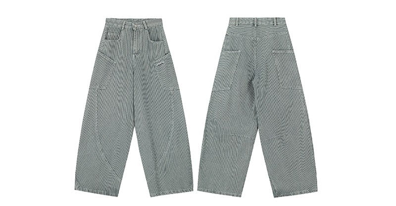 ストライプ柄バルーンデニムパンツ TK0478