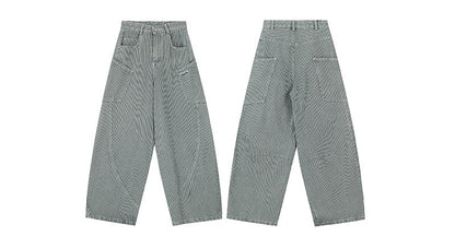ストライプ柄バルーンデニムパンツ TK0478