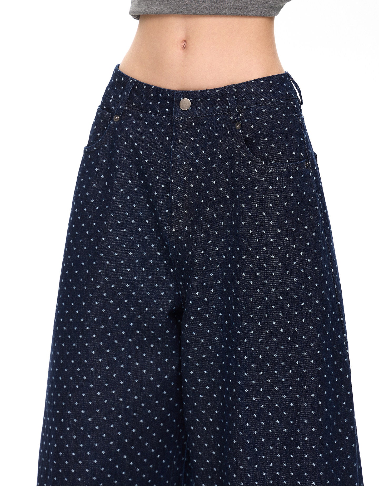 ドットバルーンデニムパンツ TK0479