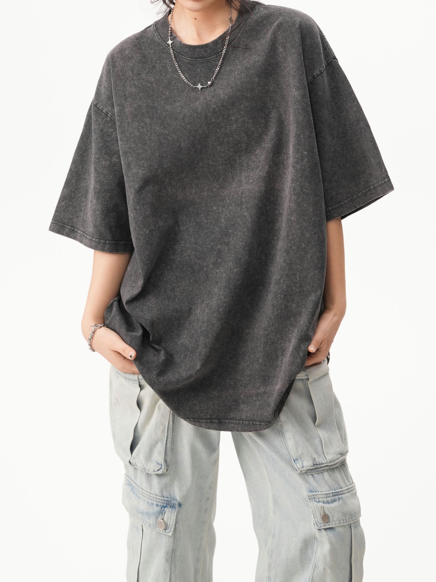 コットンタイダイラウンドネックTシャツ TK0493