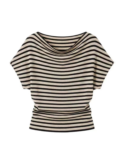 3WAYストライプオフショルダーTシャツ TK0501