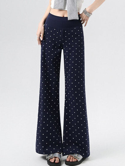 ハイウエストドットフレアパンツ TK0505
