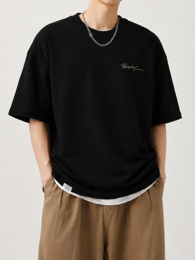 ストリートコットンロゴプリントTシャツ TK0509