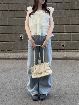 「oo__.vv」2WAYリボンタイドットシフォンブラウス TK0529