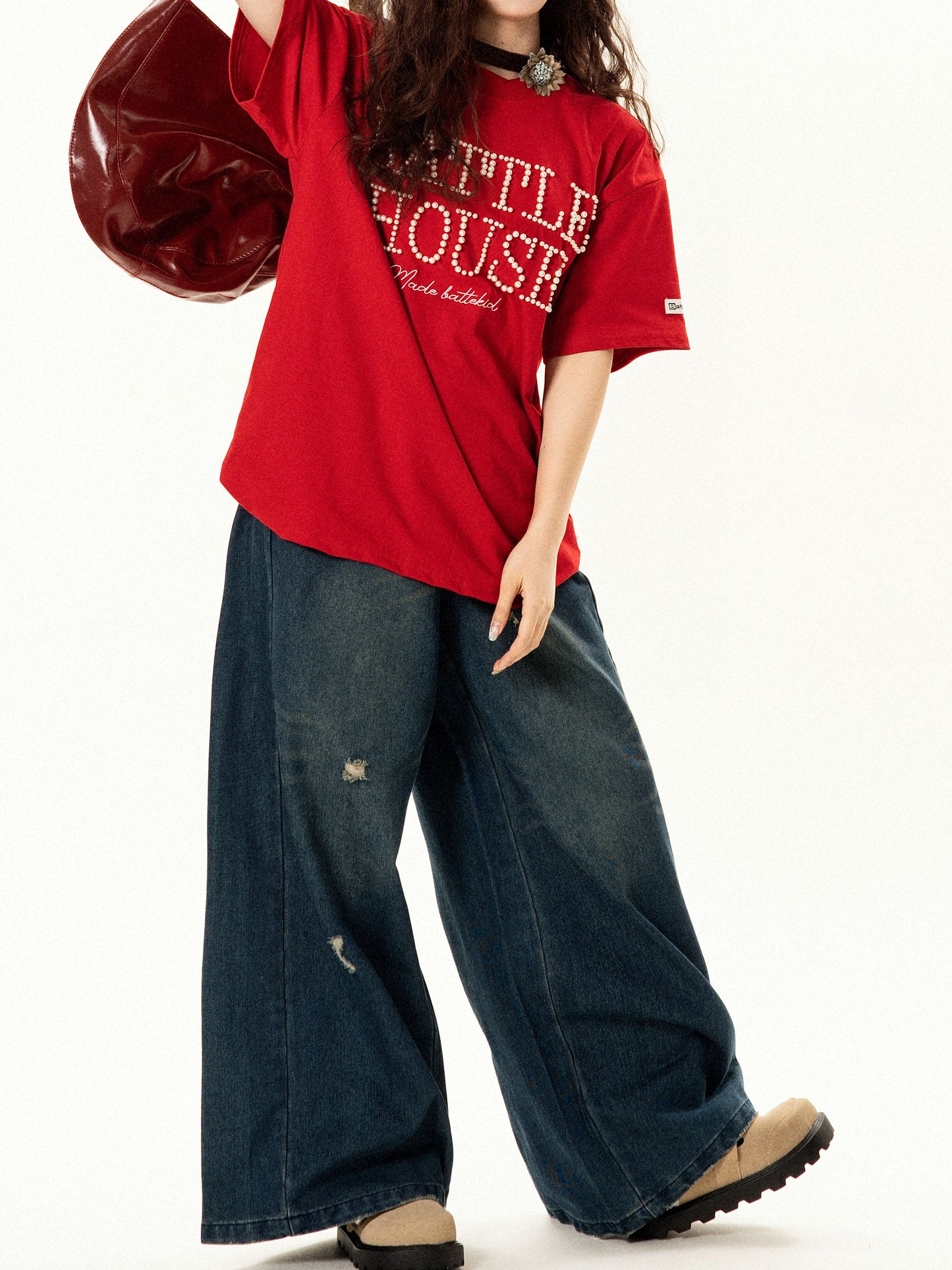 レッドパールロゴTシャツ TK0534