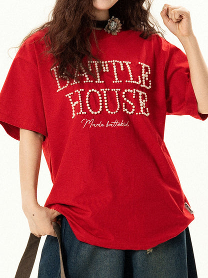 レッドパールロゴTシャツ TK0534