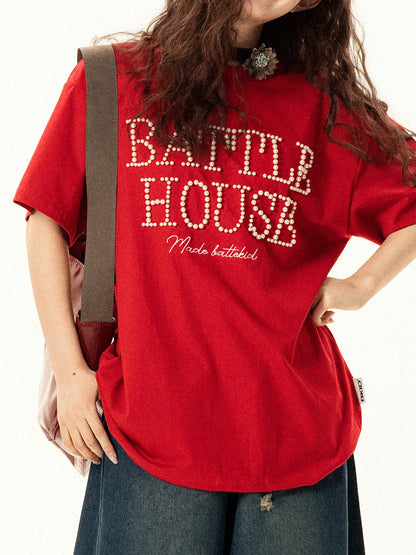レッドパールロゴTシャツ TK0534