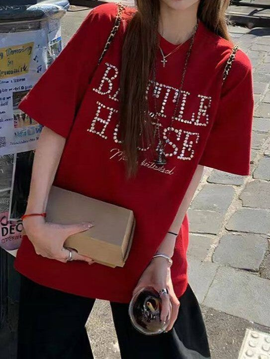 レッドパールロゴTシャツ TK0534