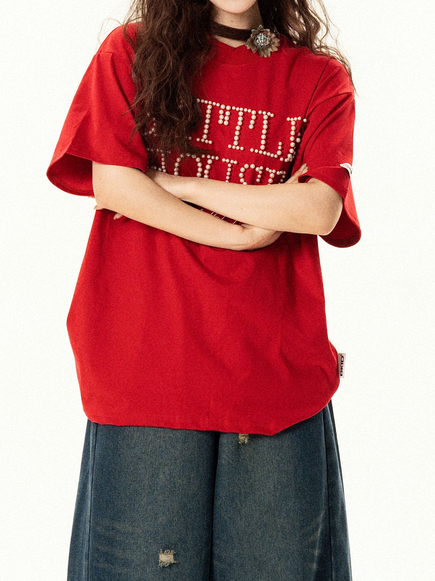 レッドパールロゴTシャツ TK0534