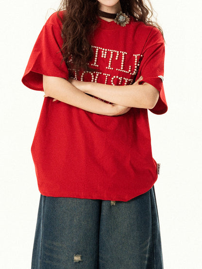 レッドパールロゴTシャツ TK0534