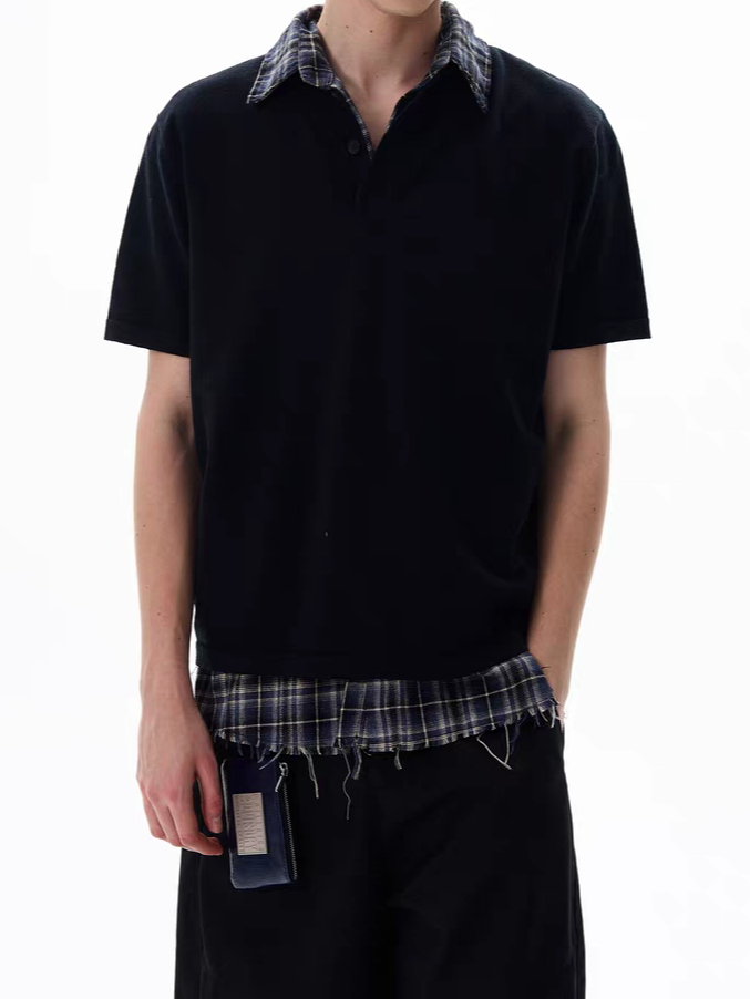 ニットヘンリーネックTシャツ TK0536