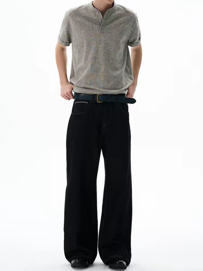 ニットヘンリーネックTシャツ TK0536