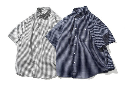 オーバーシルエットチェックTシャツ TK0538