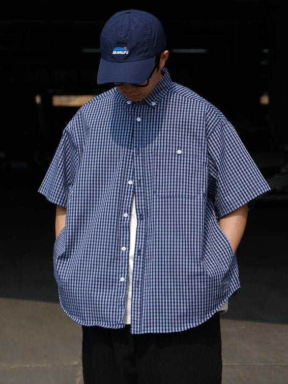 オーバーシルエットチェックTシャツ TK0538