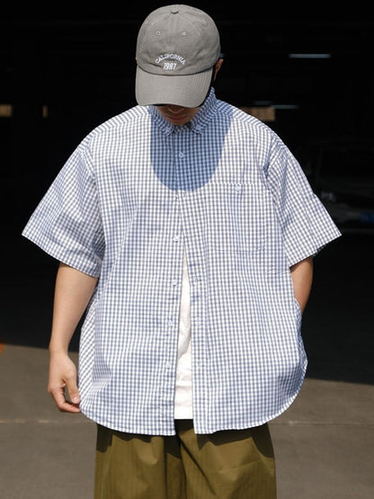 オーバーシルエットチェックTシャツ TK0538