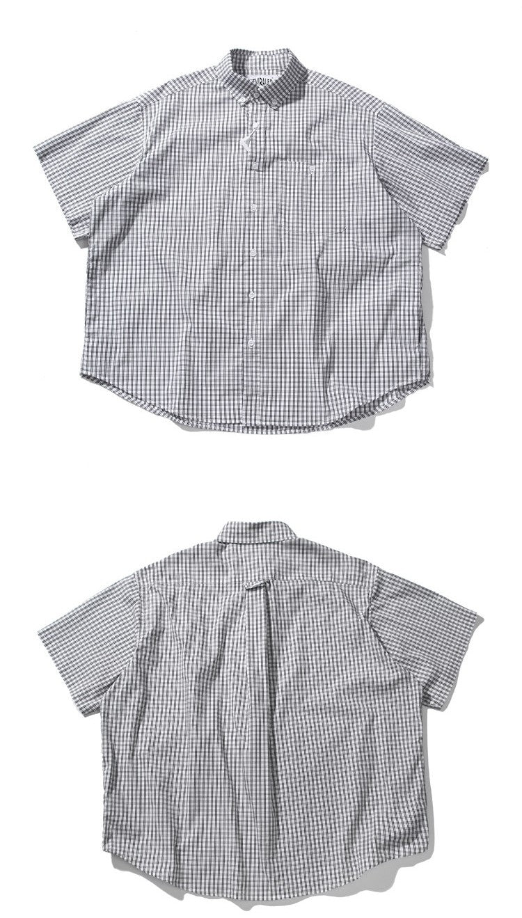 オーバーシルエットチェックTシャツ TK0538