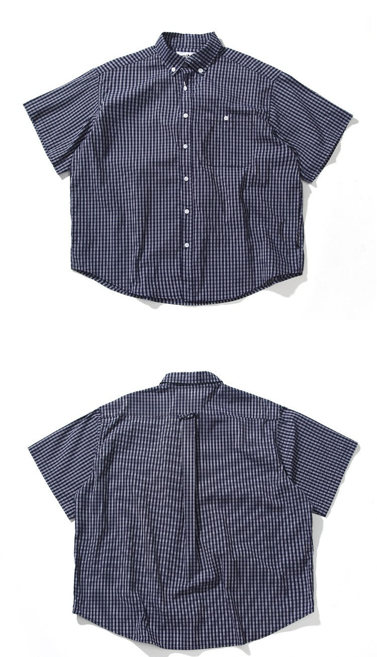 オーバーシルエットチェックTシャツ TK0538
