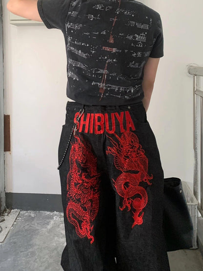 2wayストリート刺繍デニムパンツ TK0555