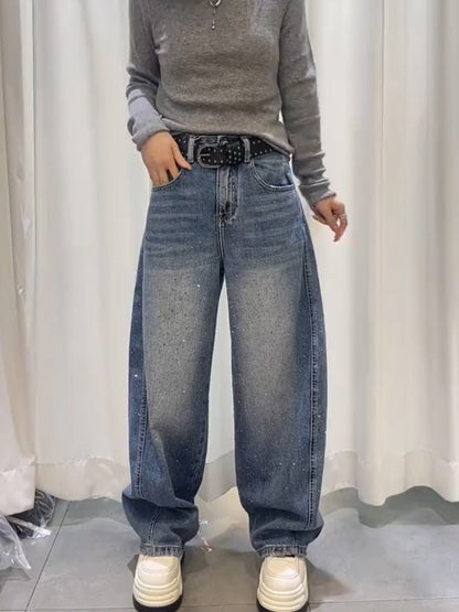 ストーン付きオールオーバーバルーンデニムパンツ TK0587