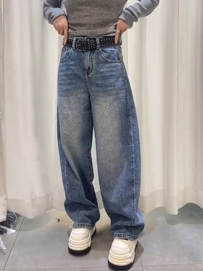 ストーン付きオールオーバーバルーンデニムパンツ TK0587